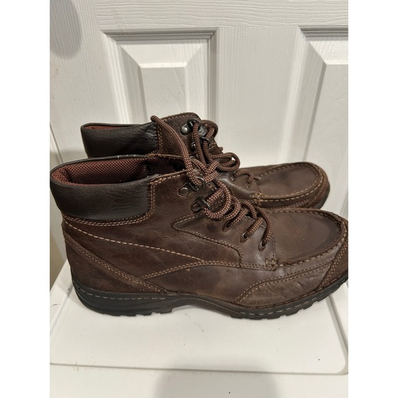 Dockers Moc Toe Boots Mens Size 10.5 Brown Leather Chukka Mid Top Shoes main image 6